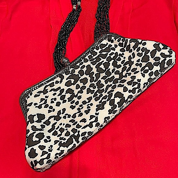 White House Black Market Leopard Print Clutch